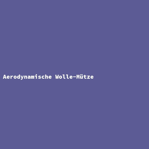Aerodynamische Wolle-M&uuml;tze
