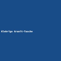 Klebrige Granit-Tasche