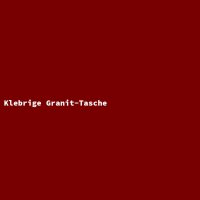 Klebrige Granit-Tasche